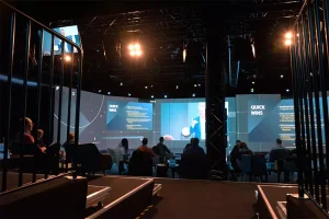 Blick auf Event von Publikum aus