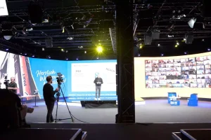 Behind the Scenes Aufnahme eines Webinars