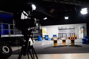 Studioaufbau für einen Dreh im Studio4.DIGITAL