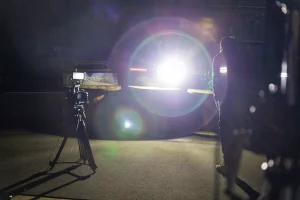 Licht und Kamera in Studio